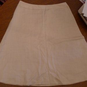 Brooks Brothers Cream A-Line Skirt